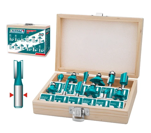 JUEGO DE FRESAS PARA ROUTER 12PCS 8MM TOTAL TACSR1121