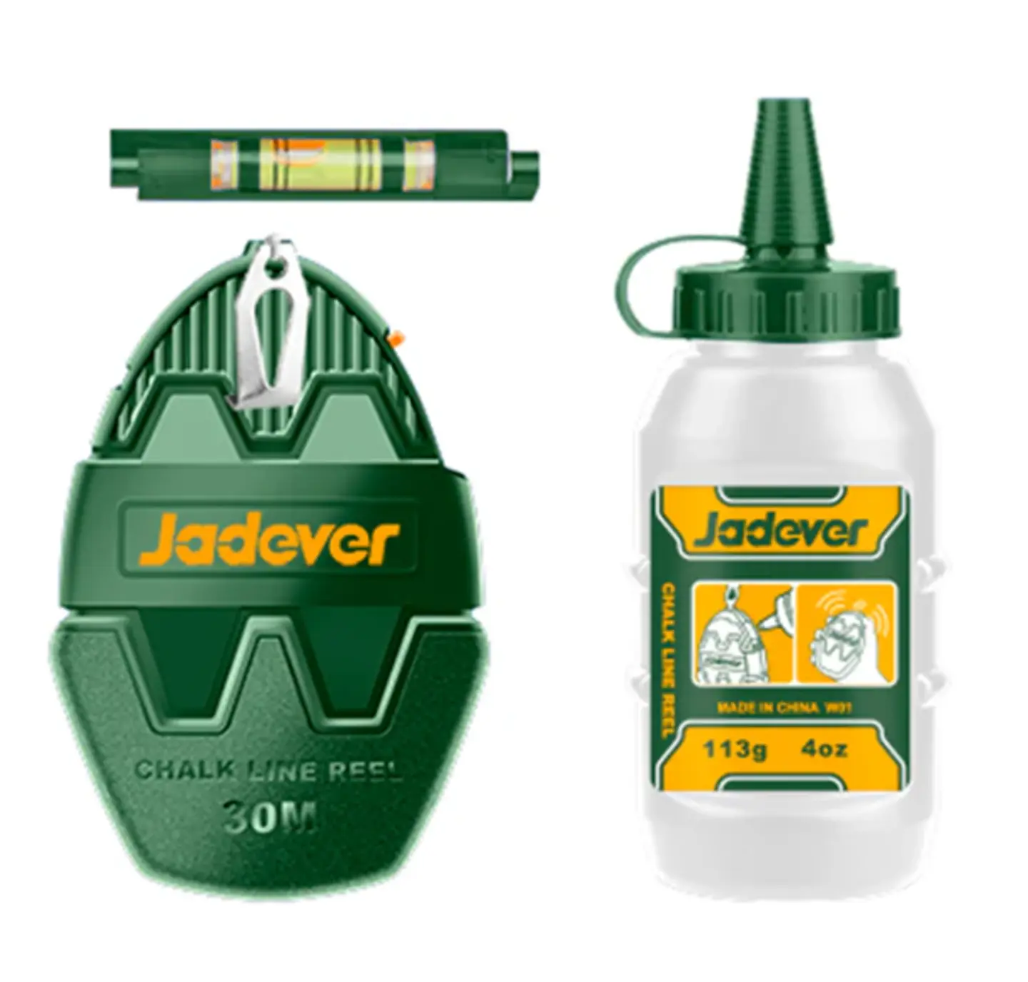 SET TIZADOR+ TIZA 113G/4OZ+ MINI NIVEL JADEVER JDX1630 1