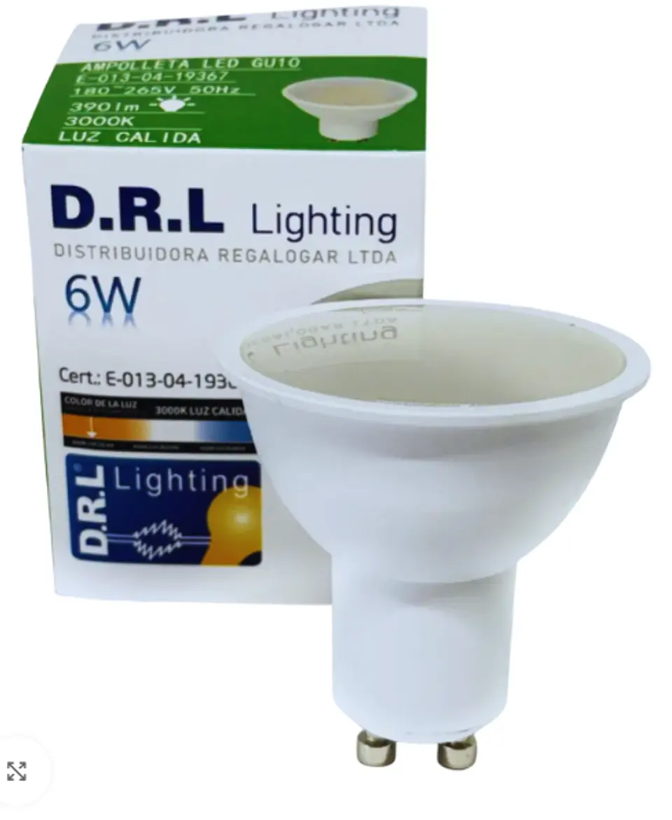 AMPOLLETA GU10 6W 6500K 390LM D.R.L. LIGHTING 1