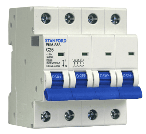 INTERRUPTOR AUTOMATICO4X25A "C" 6KA EKM-S63 STANFORD ELECTRIC