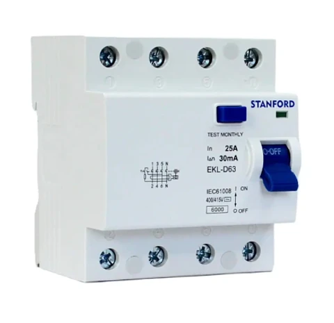 INTERRUPTOR DIFERENCIAL 4X25A 30MA "C" 6KA EKL-D63