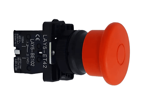 PULSADOR ARMADO EMERG ROTACION CAJA 40MM 1NC LAY5-J174 1PCS FNX