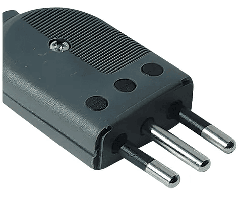 ENCHUFE MACHO 2P+T 10A NEGRO EKOLINE