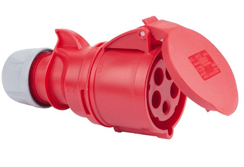 ENCHUFE HEMBRA INDUSTRIAL S/P 32A 3P+T 380V ENERLUX 4 PUERTOS