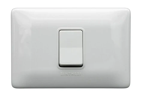 INTERRUPTOR SIMPLE 9/24 EMB. ARMADO SINTHESI S12 BLANCO