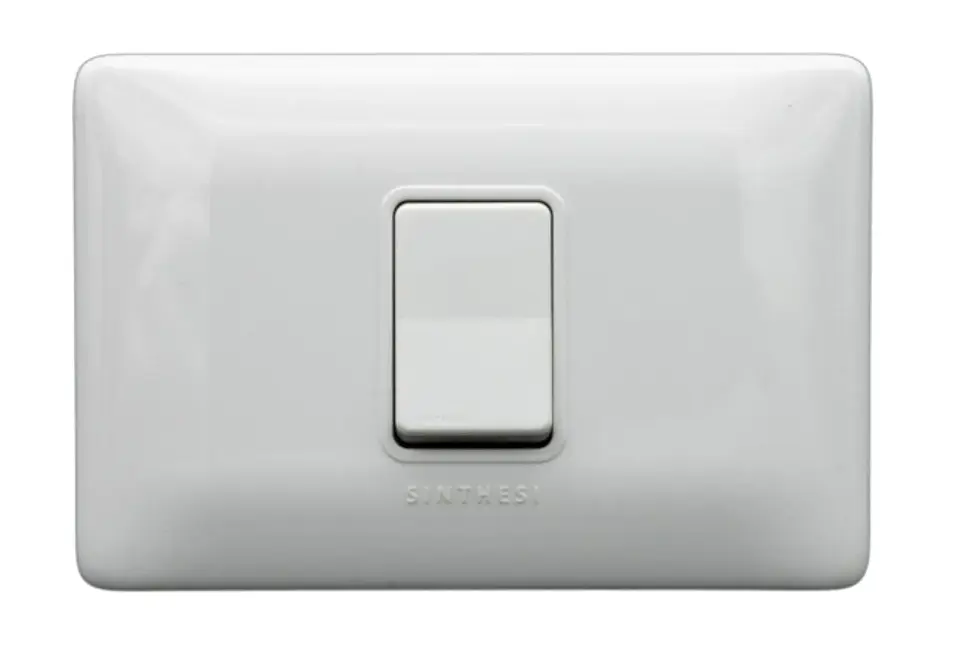 INTERRUPTOR SIMPLE 9/24 EMB. ARMADO SINTHESI S12 BLANCO 1