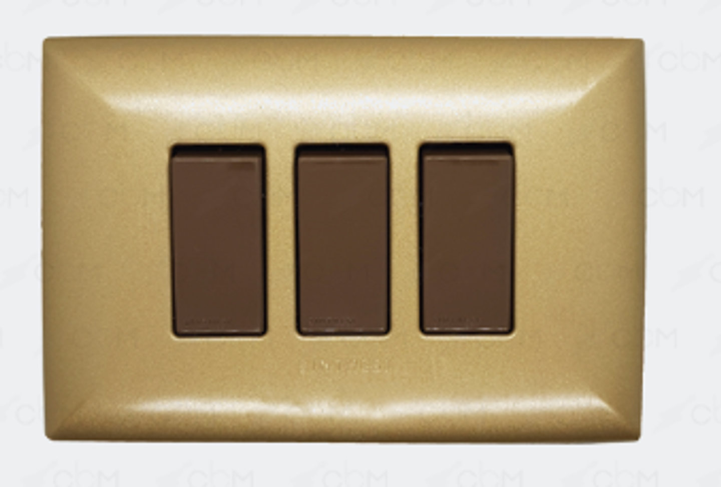 INTERRUPTOR TRIPLE 9/32 S17 BRONCE-CAFE ARMADO SINTHESI 1