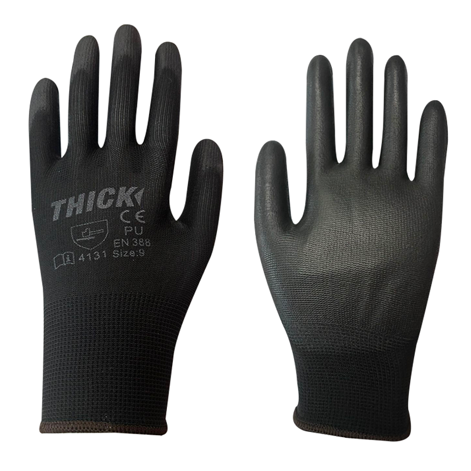 GUANTE NITRILO NEGRO LISO THICK  TALLA 9 1