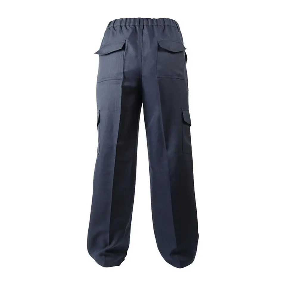 PANTALON CARGO GABARDINA AZUL TALLA-XL 2