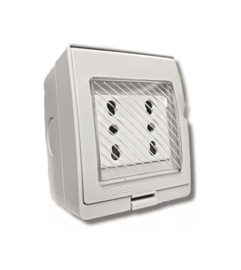 CASQUETE HIDROBOX IP55 C/ENCHUFE DOBLE 2P+T 10/16A EKOLINE