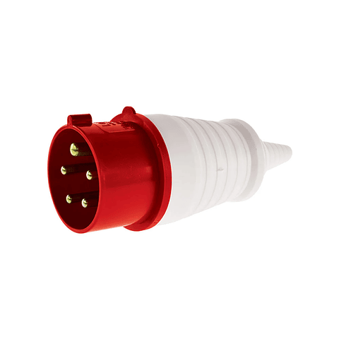 ENCHUFE MACHO INDUSTRIAL VOLANTE 32A 3P+N+T 380V ENERLUX 5 PUERTOS