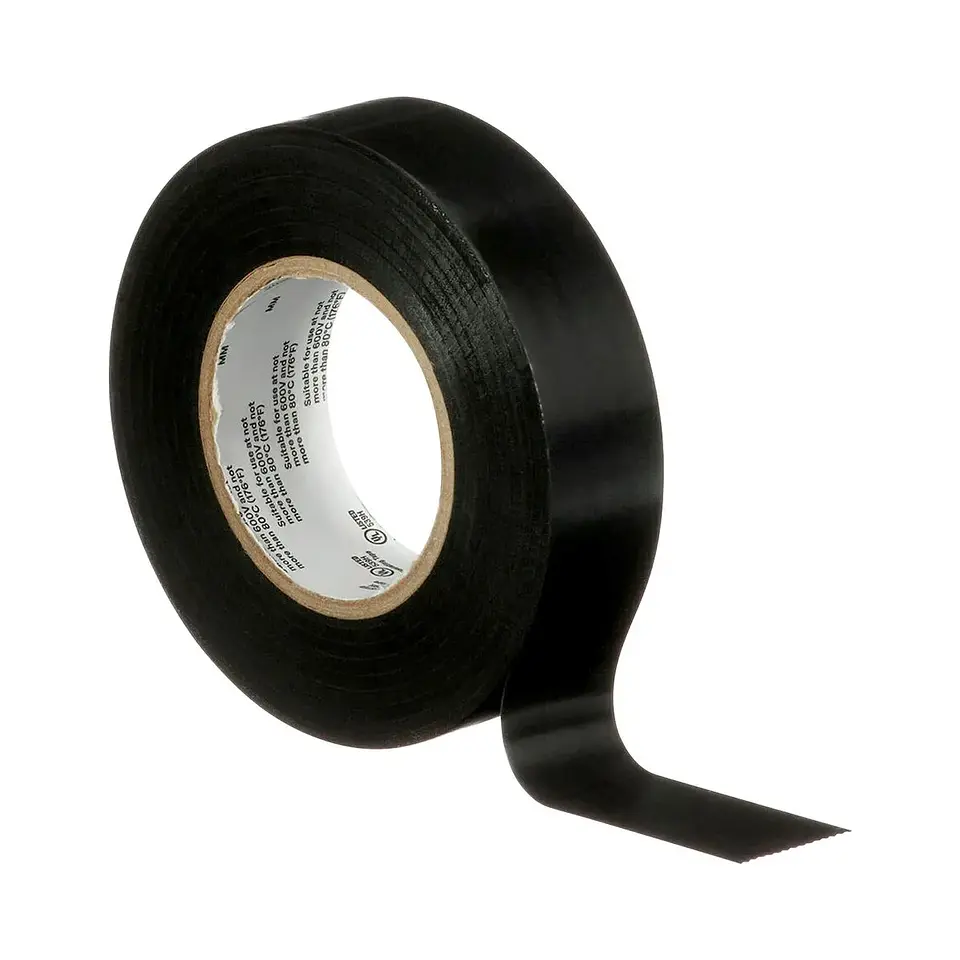 CINTA AISLADORA TEMFLEX 165 3M NEGRO 19MMX18.3MX0.15MM 2