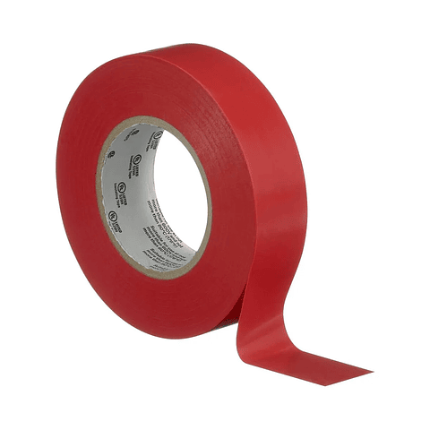 CINTA AISLADORA TEMFLEX 165 3M ROJA 19MMX18.3MX0.15MM