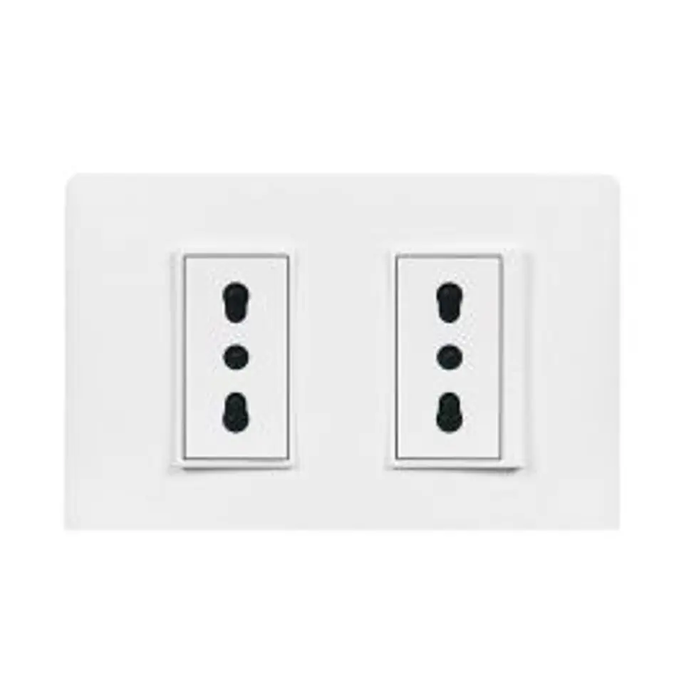 ENCHUFE DOBLE EMB. ARMADO 10/16A LUZICA BLANCO 1