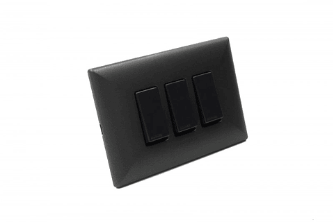 INTERRUPTOR TRIPLE 9/32 S17 GRAFITO-NOIR ARMADO SINTHESI