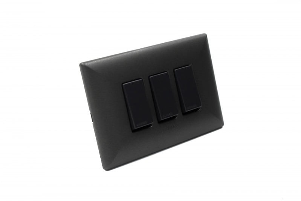 INTERRUPTOR TRIPLE 9/32 S17 GRAFITO-NOIR ARMADO SINTHESI 1