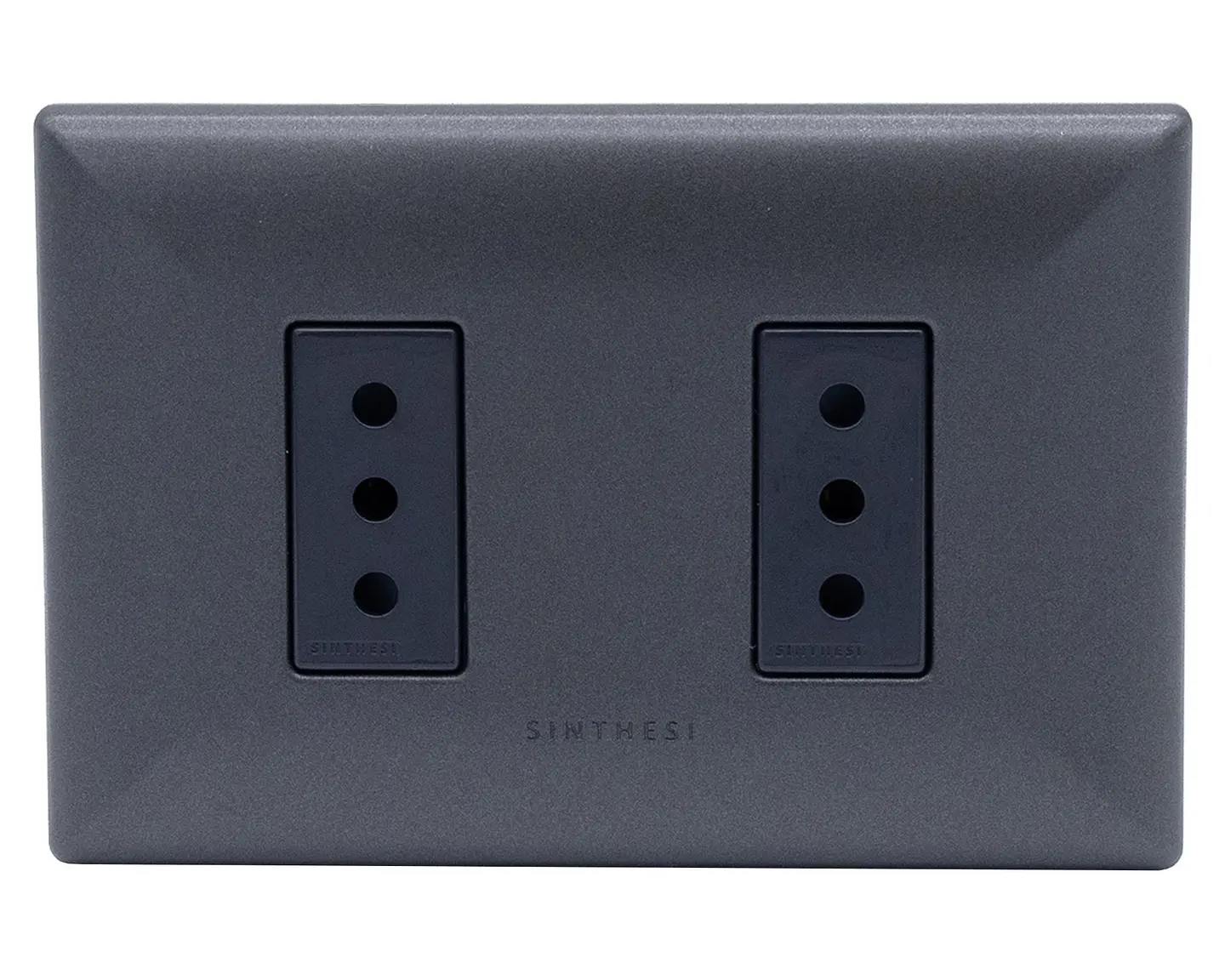 ENCHUFE DOBLE 10A S17 GRAFITO-NOIR ARMADO SINTHESI 1