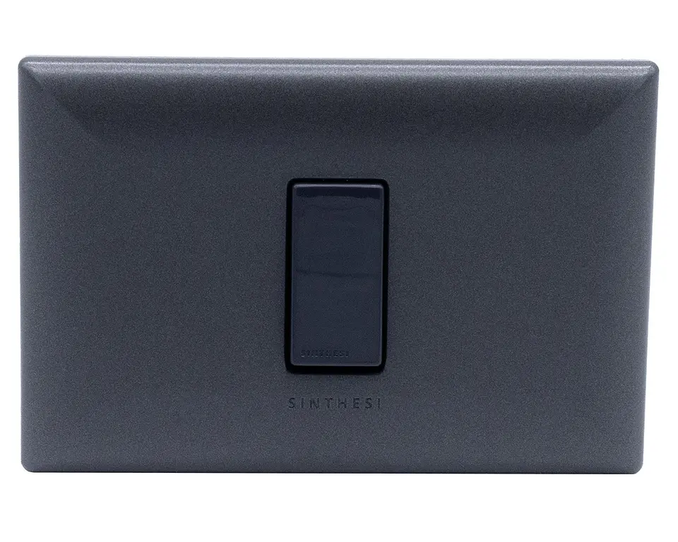 ENCHUFE SIMPLE 10/16A S17 GRAFITO-NOIR ARMADO SINTHESI 1