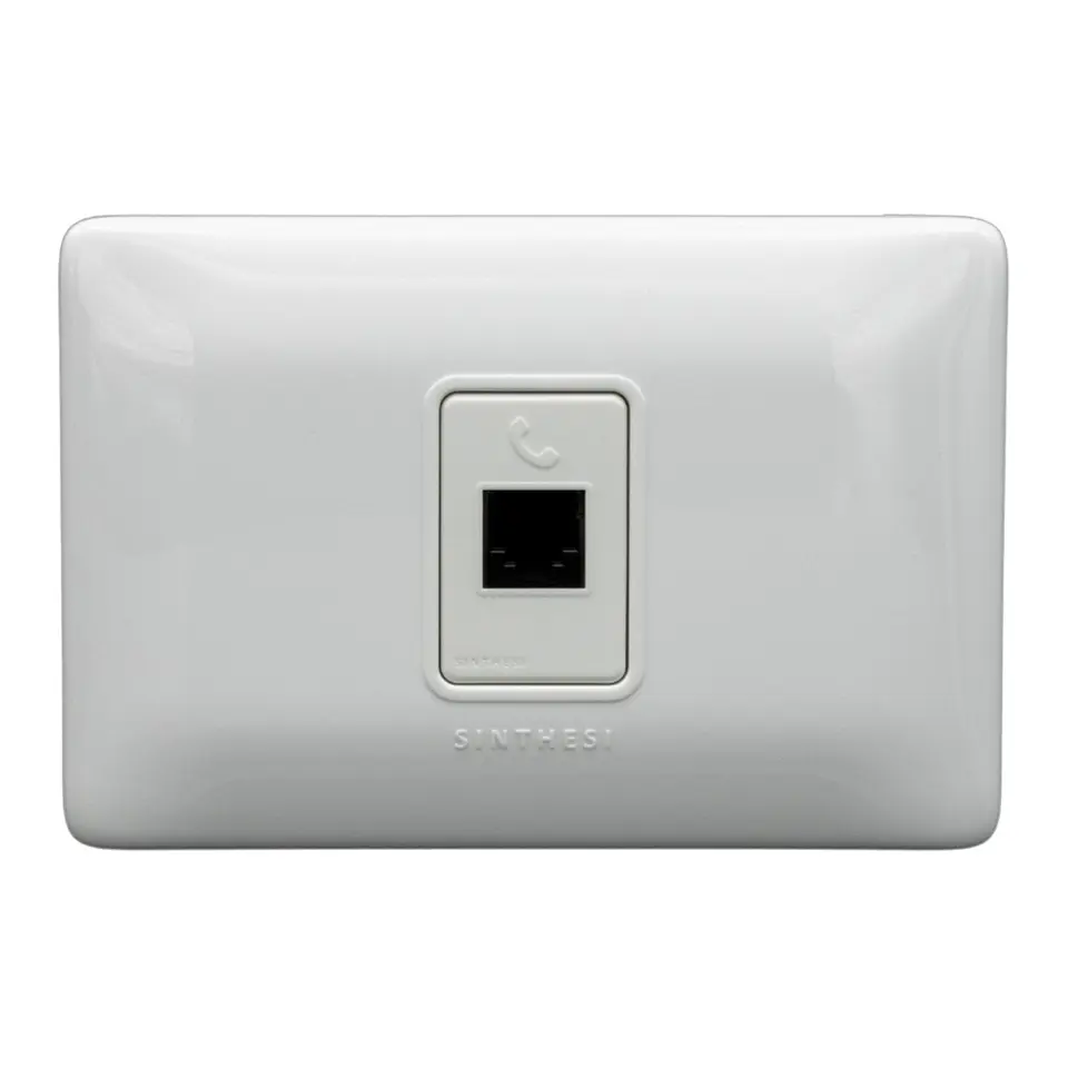 PLACA TOMA TELEFONICA RJ11 EMB. ARMADO SINTHESI S12 BLANCO 1