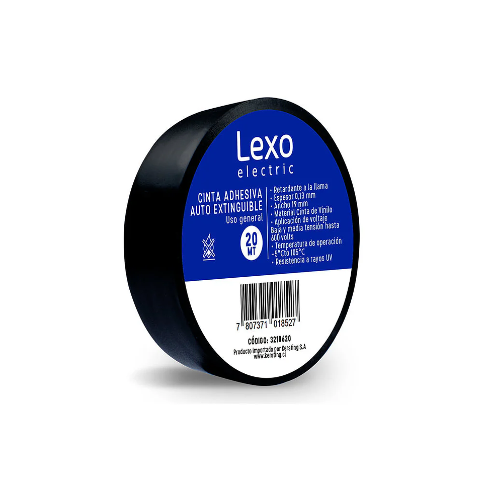 CINTA AISLADORA VINILICA LEXO NEGRO 19MMX20MX0.13MM 1