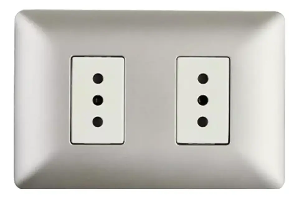 ENCHUFE DOBLE EMB. ARMADO 10A STANFORD CHAMPAGNE 1