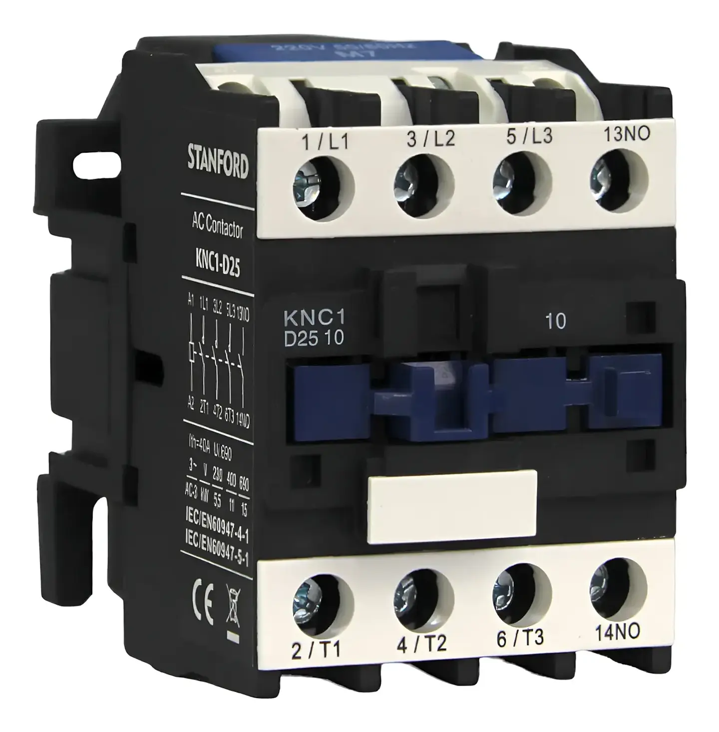 CONTACTOR 25A 1NO IP20 KNC1-D25 STANFORD ELECTRIC 1