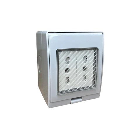 CASQUETE HIDROBOX IP55 C/ENCHUFE DOBLE 2P+T 10/16A EKOLINE