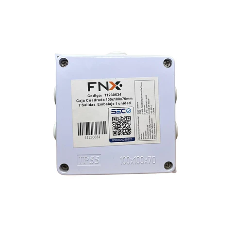 CAJA ESTANCA 100X100X70MM 7SALIDAS IP55 FNX