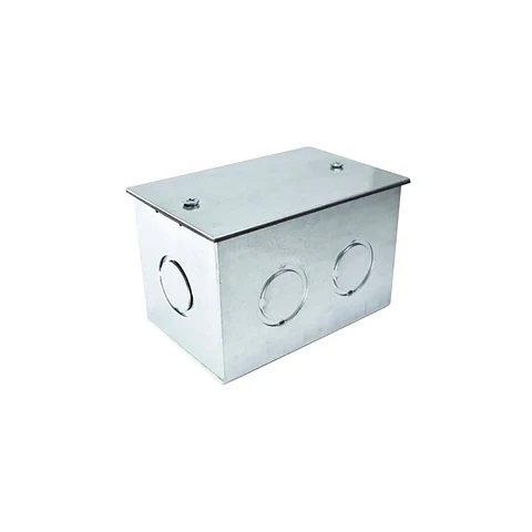 CAJA A-01 100 X 65 X 65 MM 6 PERF.ZINCADA C/TAPA 