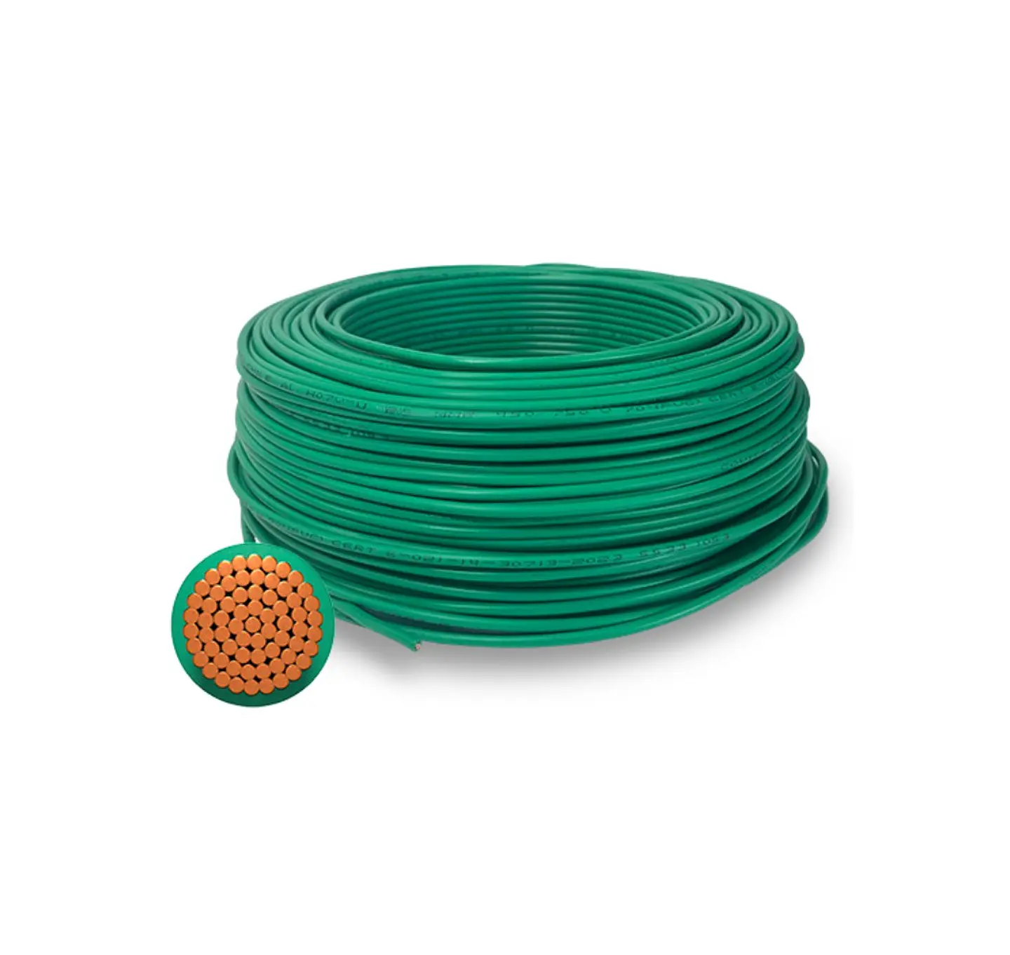 CABLE LIBRE DE HALOGENOS H07Z1-K 2,5MM2 ROLLO 100MTS VERDE 1