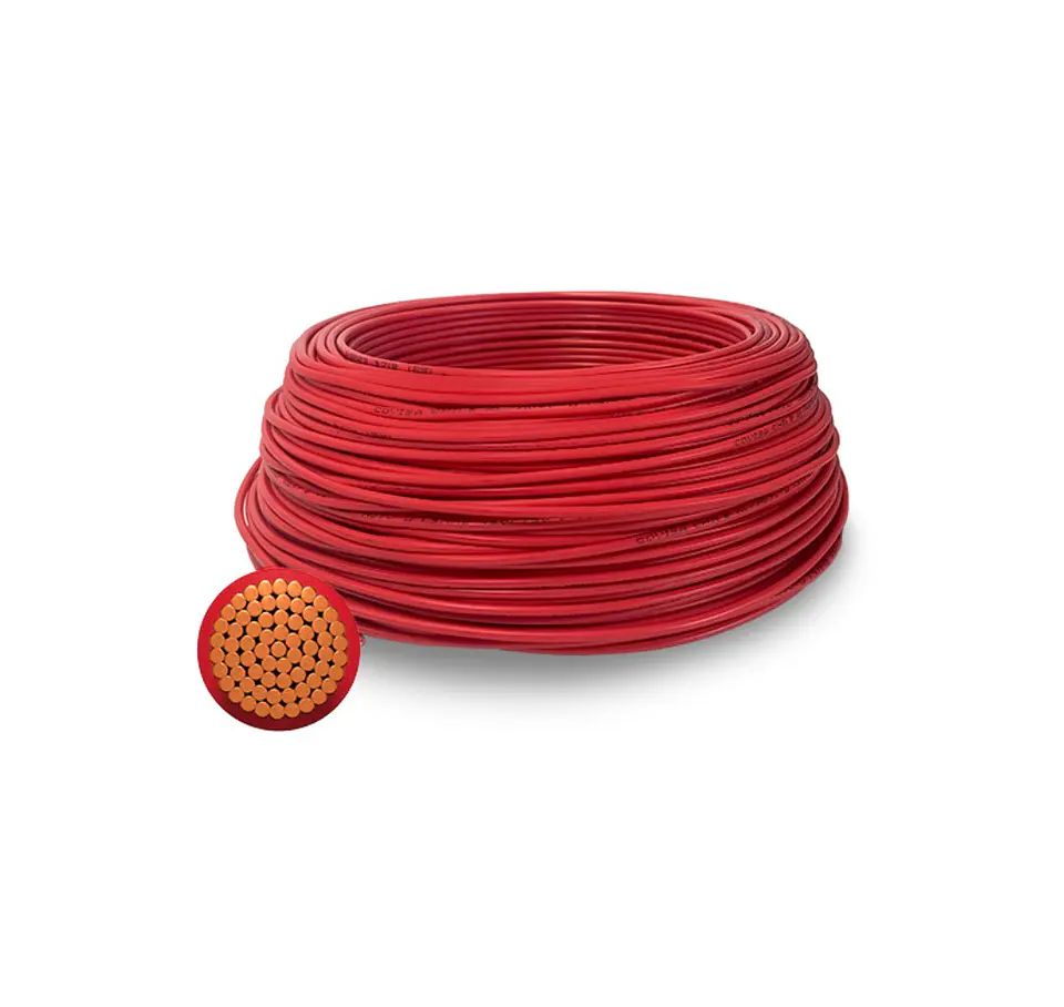 CABLE LIBRE DE HALOGENOS H07Z1-K 6MM2 ROLLO 100MTS ROJO 1