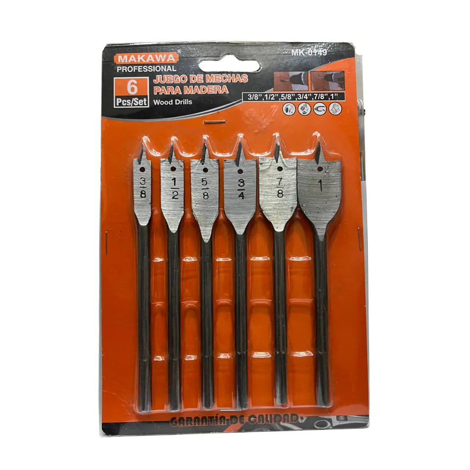 JUEGO DE MECHAS PARA MADERA 6PCS MAKAWA MK-0149 2