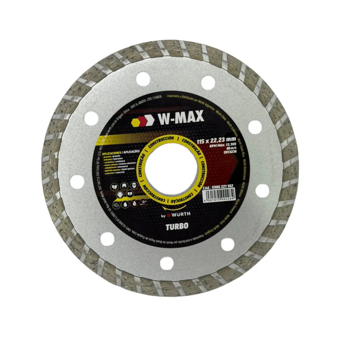 DISCO DE CORTE DIAMANTADO TURBO 4 1/2