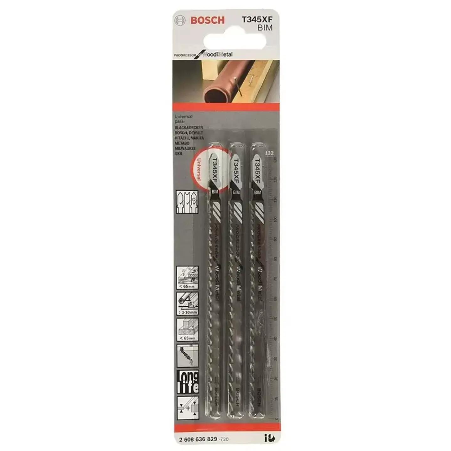 SET HOJAS SIERRA CALADORA UNIVERSAL T345XF BOSCH  1