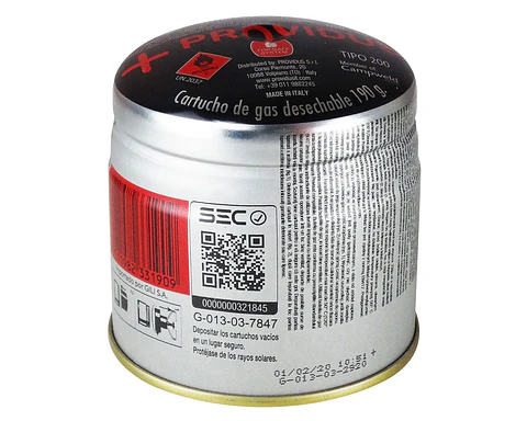CARTUCHO DE GAS BUTANO/PROPANO PROVIDUS 190G