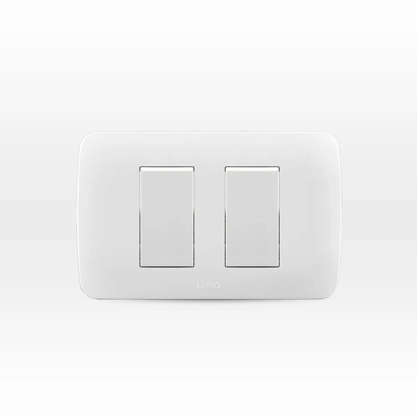 INTERRUPTOR DOBLE 9/15 EMB. ARMADO LEXO NATIVA BLANCO 1