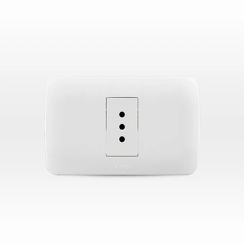 ENCHUFE SIMPLE EMB. ARMADO 10A LEXO NATIVA BLANCO