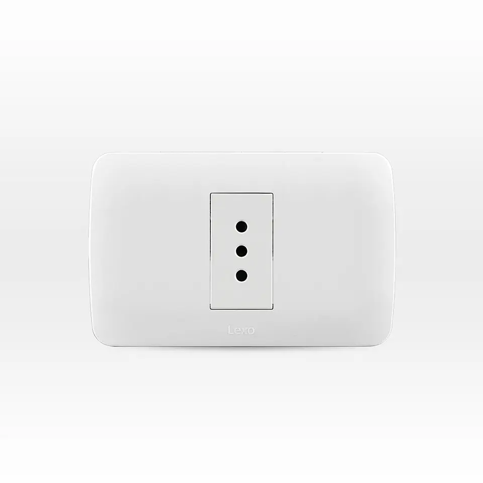 ENCHUFE SIMPLE EMB. ARMADO 10A LEXO NATIVA BLANCO 1