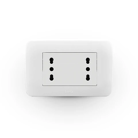 ENCHUFE DUPLEX EMB. ARMADO 10/16A LEXO NATIVA BLANCO