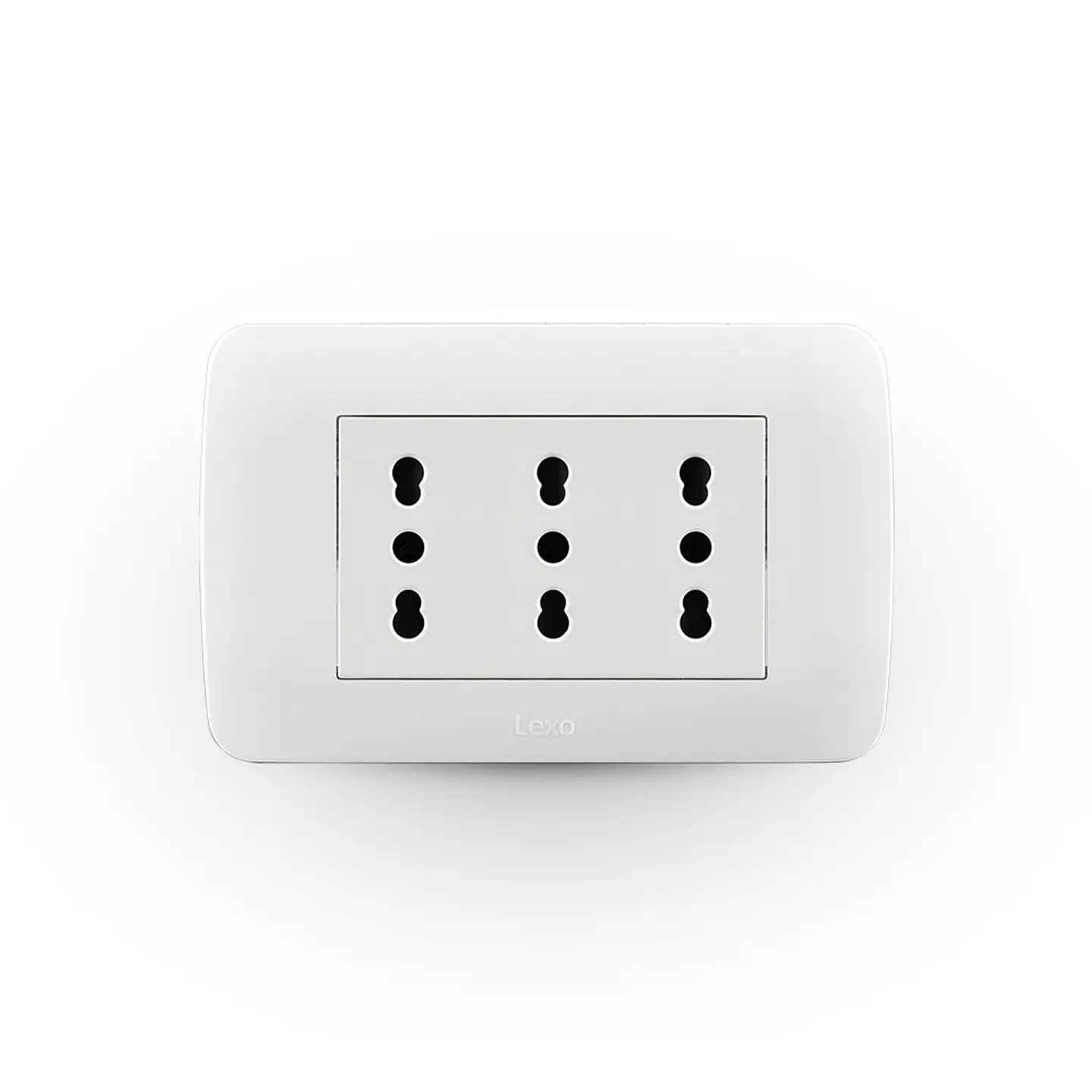 ENCHUFE TRIPLEX EMB. ARMADO 10/16A LEXO NATIVA BLANCO 1