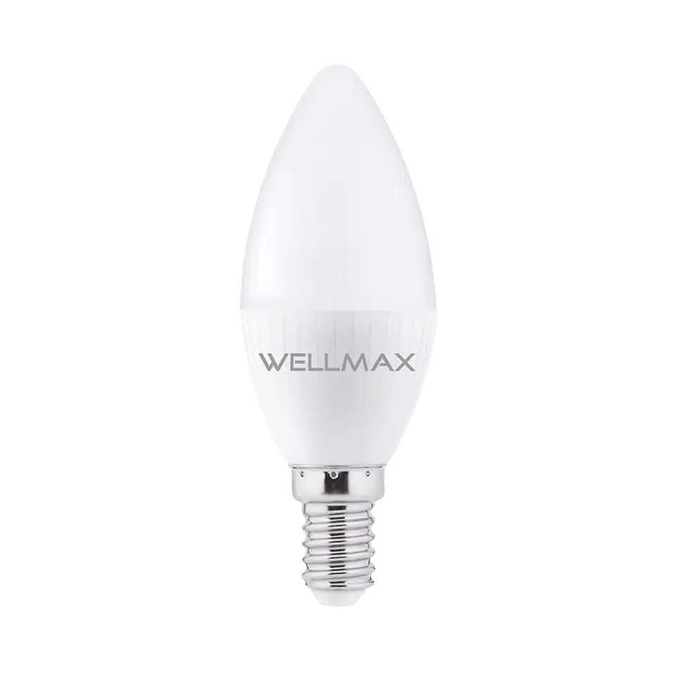 AMPOLLETA LED TIPO VELA 6W E14 6500K 450LM WELLMAX 1