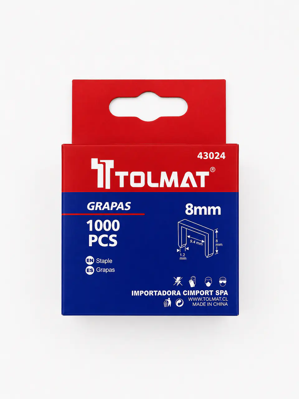 GRAPAS PARA GRAPADORA 8MM 1000PCS TOLMAT 43024 1