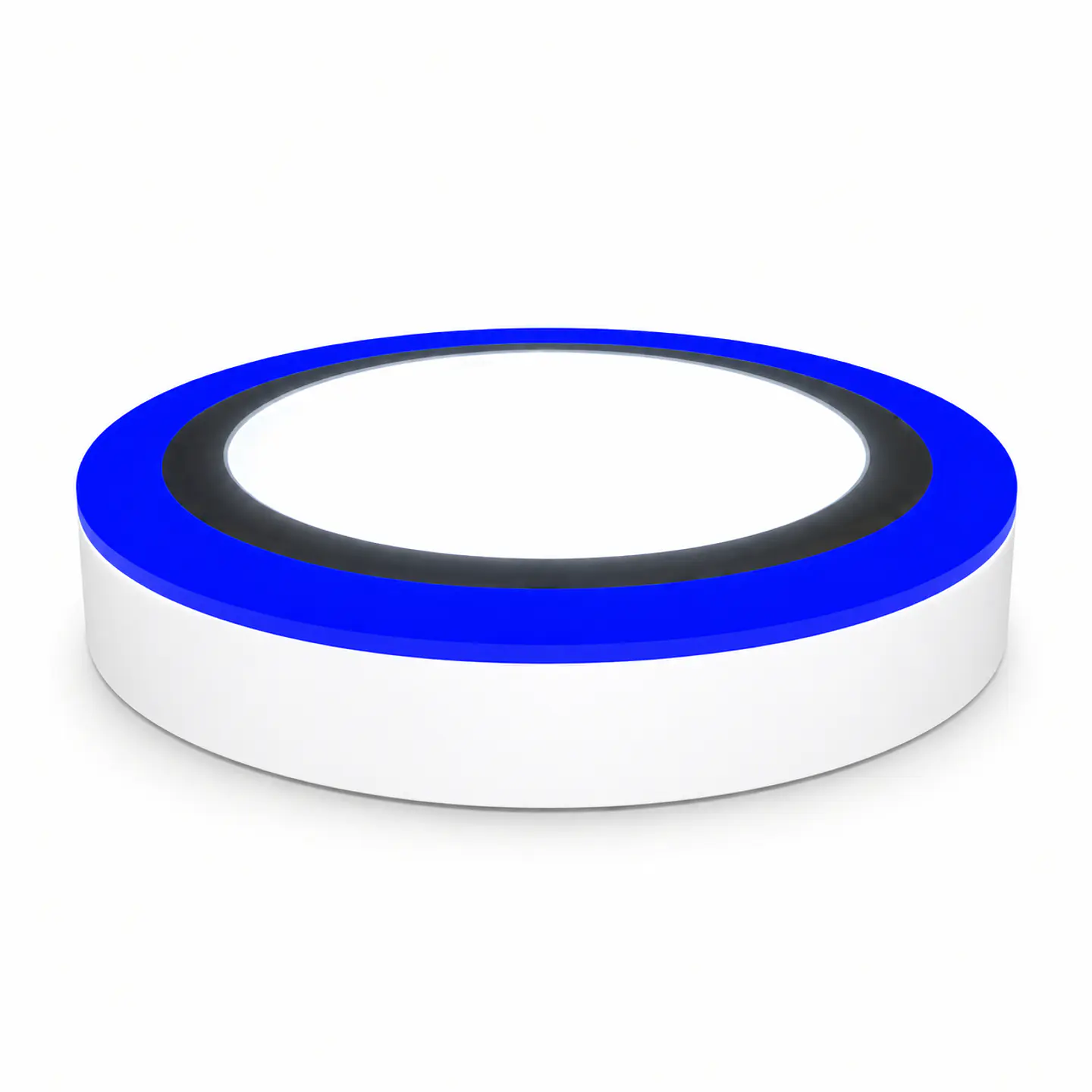 FOCO LED SOBREPUESTO REDONDO 18+6W LUZ BLANCO FRIO BORDE AZUL 1