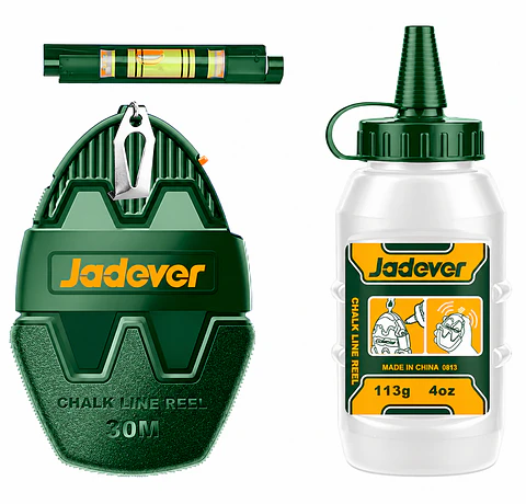 SET TIZADOR+ TIZA 113G/4OZ+ MINI NIVEL JADEVER JDX1630