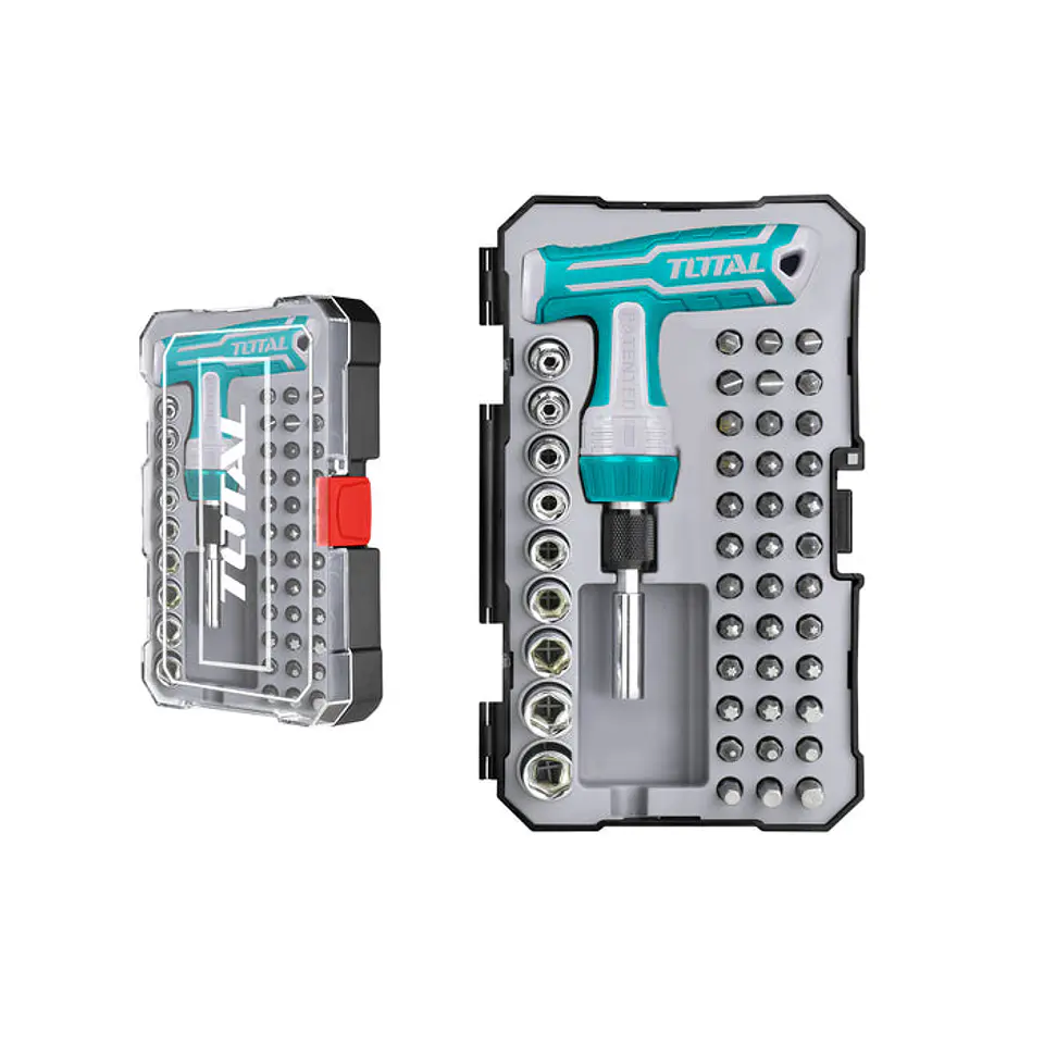SET DESTORNILLADORES 47PZAS INTERCAMBIABLES TOTAL TACSD30476 1
