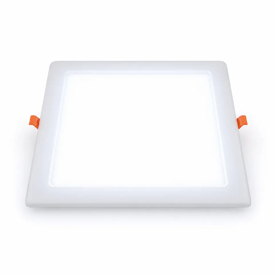 FOCO LED EMBUTIDO CUADRADO BISELADO 9W 6500K BLANCO POWERLIGHT 1