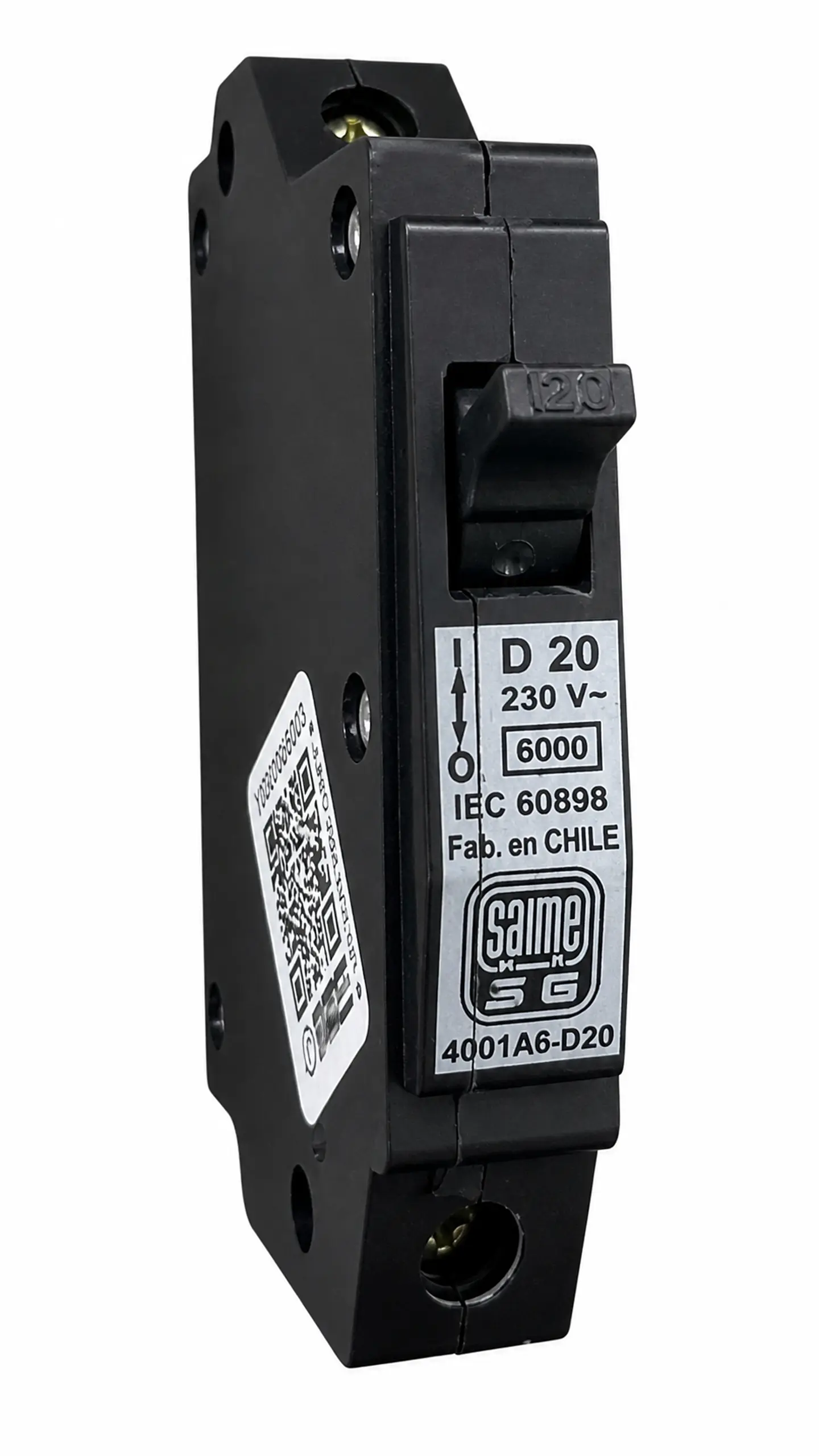 INTERRUPTOR AUTOMATICO 4001/A6 1X20A D NEGRO SAIME 1