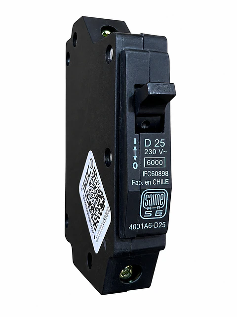 INTERRUPTOR AUTOMATICO 4001/A6 1X25A D NEGRO SAIME