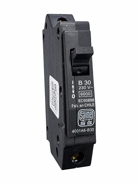 INTERRUPTOR AUTOMATICO 4001/A6 1X30A B NEGRO SAIME