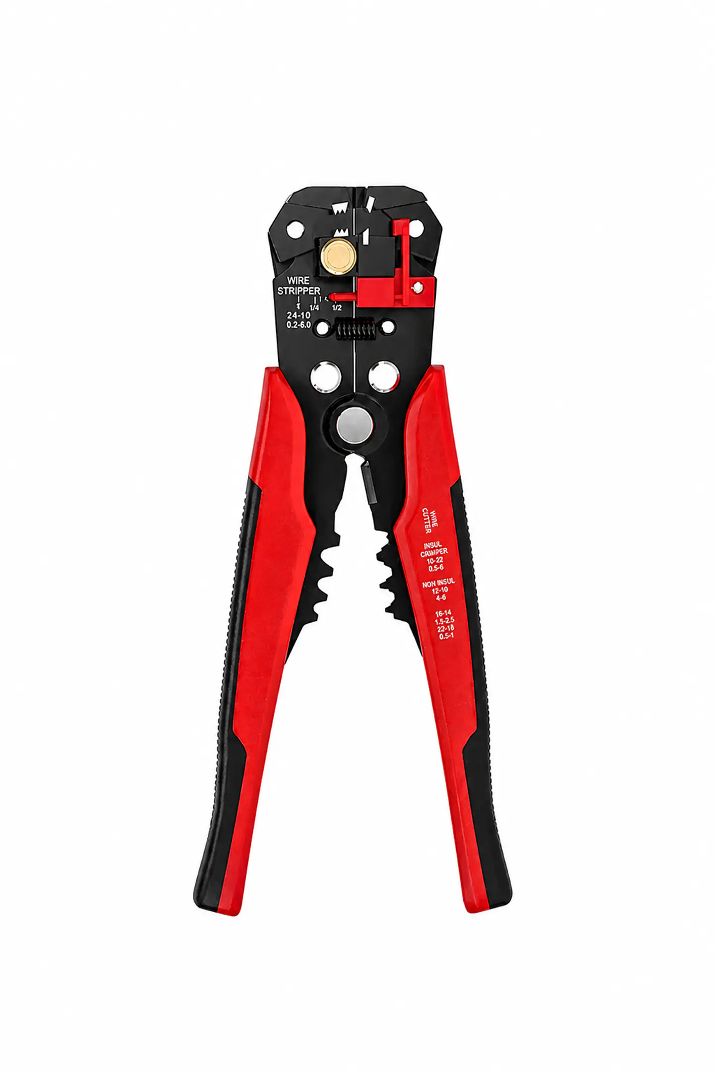 ALICATE PELACABLE AUTOMATICO 5 EN 1 ROJO 1